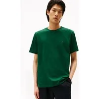 Tommy Hilfiger T-Shirt ESSENTIAL REGULAR FIT SOLID mit Stickerei unifarben, casual, Baumwolle, Rundhals