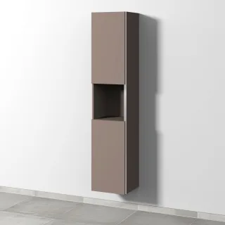 Sanipa 3way Hochschrank mit 2 Türen und 1 offenem Fach, Taupe-Matt BP1141T