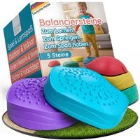 mavie & me Stapelspielzeug Balanciersteine für Kinder 5er Set Stapelsteine Indoor & Outdoor, (5-tlg), Fördert Selbstvertrauen, Fantasie und motorische Fähigkeiten