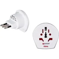 Hama SKROSS Reise-Stecker Strom-Adapter Reiseadapter, Welt Europa DE UK US > Italien ITA Chile CHL