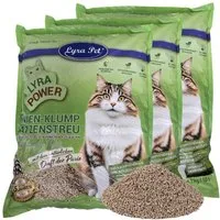 Lyra Pet Katzenstreu 3 x 10 Liter Lyra Pet® Lyra Power Pinien Katzenstreu klumpend, klumpend, staubarm