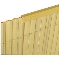 Sekey Balkonsichtschutz PVC Abschlussleiste Abdeckprofil für Sichtschutzmatten, 5 x 1 m Länge Sichere Befestigung und Kantenverstärkung der PVC Sichtschutzmatte