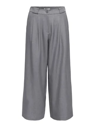 ONLY - ONLLINDA LIFE HW CULOTTE PANT CC TLR Medium Grey Melange - Gr. - 36