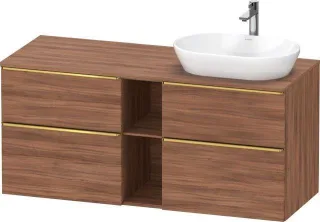 Duravit D-Neo Konsolenwaschtischunterbau wandhängend Nussbaum Matt 1400x550x664 mm - DE4970R34790000 DE4970R34790000