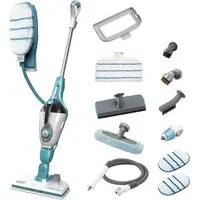 Black + Decker Dampfreiniger FSMH1321JSM Dampfwischer mit Handreiniger und Handschuh, AutoSelect Technologie, 180°drehbarer Reinigungsfuß