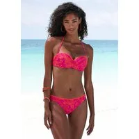 Venice Beach Bügel-Bandeau-Bikini Kensi mit kontrasfarbener Häkelkante