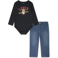 Levi's® Kids Body & Hose LVB BEARRITO DENIM SET (Set, 2-tlg) mit lustigem Print