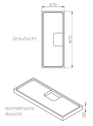 Neuesbad Wannenträger für Ideal Standard Ultra Flat New 170x70x2,5 SD 27411