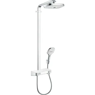 hansgrohe Raindance Select Showerpipe 27126400 E 300 2jet, weiß/chrom, mit ShowerTablet