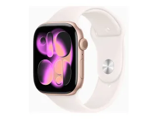 Apple Watch Series 11 (GPS + Cellular) 46mm Aluminium rosegold mit Sportarmband S/M blassrosa | mfcg4zr/a |