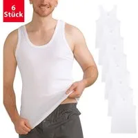 MT Achselhemd Herren Baumwoll Unterhemd Classic (6er Pack) Feinripp oder Doppelripp (6-St) Premium Feinripp oder Doppelripp Unterhemd