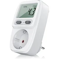 BEARWARE Energiekostenmessgerät Stromverbrauchszähler mit Kindersicherung, Power Meter, Stromkostenmessgerät, Standby Messung ab 0,2W, 3680W, Berührungsschutz