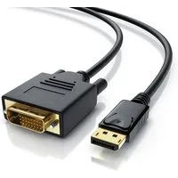 CSL Video-Kabel, 20 Pins, DisplayPort, DVI-D (100 cm), Monitorkabel, HDCP und EDID Zertifiziert, Full HD Ausflösung - 1m