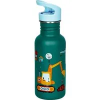 COPPENRATH DIE SPIEGELBURG Trinkflasche Edelstahlflasche Bagger ca. 0,5 l, Wenn ich mal groß bin, mit langlebig, sicherer Trinklösung