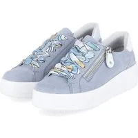 Remonte Remonte D1C06-10 Damen Rauleder blue Schnürschuh