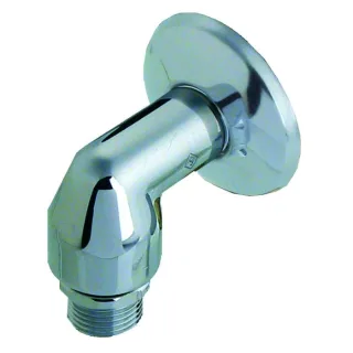 Aalberts SEPP Safe Wandanschlussbogen 0005953 DN 15, Winkelform, mit Rückflussverhinderer, Rohrbelüfter, Messing verchromt