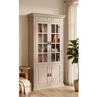 OTTO home Vitrine Vinales (B/T/H: 93/39/196 cm) aus massiver Kiefer, mit dekorativen Fräsungen