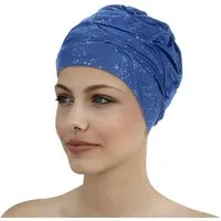 Fashy Badekappe Fashy - Badehaube Badekappe Damen Blau Silber Innenhaube Abdichtung