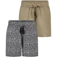 DENIMFY Sweatshorts Damen Shorts DFLia 2er Pack Regular Fit (Vorteilspack) kurze Stoffhose mit Kordelzug aus 100% Viskose