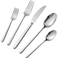 Hanseatic Besteck-Set DAILY (30-tlg), 6 Personen, Edelstahl 18/10, leichtes und minimalistisches Design