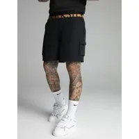 Siksilk Badeshorts SikSilk Herren Schwarze Cargo Badeshorts