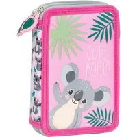 DERFORM Federtasche Koala gefüllt 2 Fach Federmäppchen Stifte Etui Federmappe Koalabär, (25-tlg)