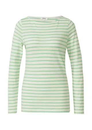 s.Oliver - T-Shirt grün/creme - Gr. - 42