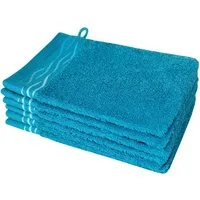 Dyckhoff Waschhandschuh Wave, Frottier (Set, 6-St), mit Jacquard-Bordüre