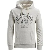 Jack & Jones Sweatshirt Herren Hoody JJEJEANS SWEAT CREW NECK (1-tlg) mit Kängurutasche