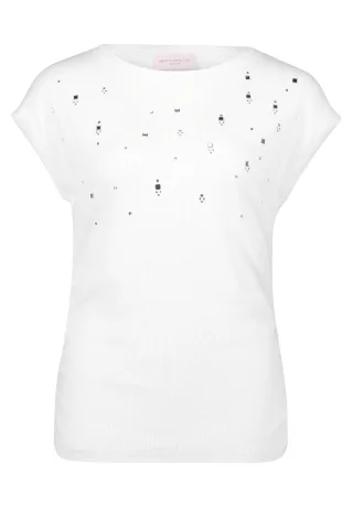 so cosy - Kurzarmshirt mit U-Boot-Ausschnitt weiß - Gr. - 46