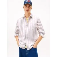 Tommy Jeans Langarmhemd TJM STRIPE TWILL gestreift, relaxed fit