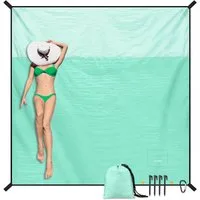 Picknickdecke Stranddecke Sandfrei super groß 210x200 cm, Sanddicht Wasserdicht, Fintie, Super Leicht Dünn Bequem Langlebiges Material, Strandmatte, Strandtuch