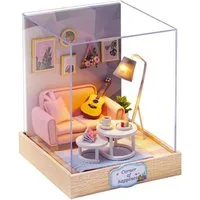 Cute Room 3D-Puzzle 3D-Puzzle Miniaturhaus Puppenhaus Gemütliche Ecke, Puzzleteile, 3D-Puzzle, Miniaturhaus, Maßstab 1:24, Modellbausatz zum basteln