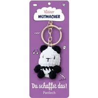 Kleiner Mutmacher, Schlüsselanhänger Panda / diverse, Du schaffst das!, Bag Charm und Glücksbringer zur Einschulung. Geschenk für den Schulstart, für Jungen und Mädchen