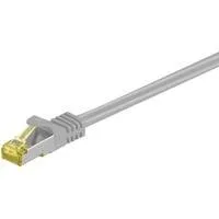 RJ-45 Patchkabel Cat 6.a S/FTP (PIMF), mit Cat.7 Rohkabel grau, 2 Meter, 500 MHz