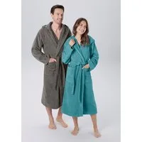OTTO home Unisex-Bademantel Regona, Hotelbademantel, Morgenmantel, Standardlänge & Überlänge, Langform, Veloursfrottier, Kapuze, Gürtel, Damen & Herren, mit Taschen, flauschig, weich, Velours, Sauna & Spa