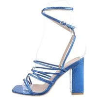 Ital-Design Damen Abendschuhe Party & Clubwear Sandalette (83448440) Blockabsatz Sandalen & Sandaletten in Blau