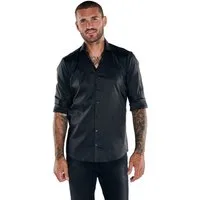 emilio adani Langarmhemd Herren Performance Hemd "My Favorite" schwarz, Schwarz