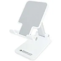 keepdrum Smartphone-Halterung keepdrum DPHS Smartphone Desktop Ständer Weiss, (bis 5,5 Zoll, Rutschfeste Ablagefläche, Rutschfeste Gumminoppen an der Unterseite)