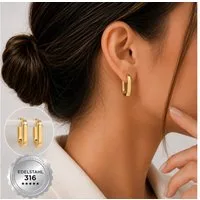 XCOAST Ohrhänger-Set Damen-Ohrringe aus Edelstahl – 18K Gold, hypoallergen, edel & zeitlos (Edelstahl 316L hochwertig, 2-tlg., Geschenkidee Ohrringe Damen), 18K vergoldet edel, hypoallergen hautfreundlich, farbbeständig