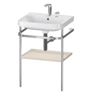 Duravit Happy D.2 Plus c-shaped Set mit Metallkonsole Taupe Supermatt 575x490x850 mm - HP4835E8383 HP4835E8383