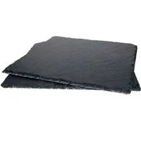 MamboCat Servierplatte 2x Schieferplatten 30x30cm Untersetzer Deko-Teller Servier-Platte, Schiefer