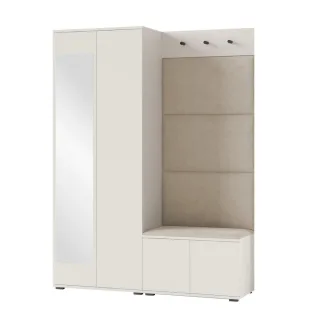 Jerpax Garderobe, Beige, Holzwerkstoff, 140x189x40 cm, Garderobe, Garderoben-Sets & Serien, Garderoben-Sets
