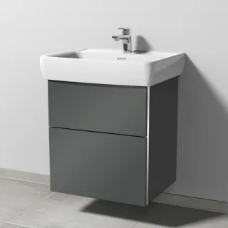 Sanipa 3way Waschtischunterbau zu Laufen Pro A Waschtisch mit 2 Auszügen, Anthrazit-Glanz BS75679