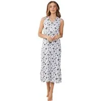 Pastunette Nachthemd Modisches Damen Schlafshirt ohne Arm lang (1-tlg) Baumwolle