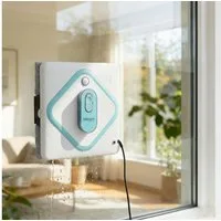shop'n smile ideoon Fensterputzroboter 3000Pa Glasreinigungsroboter mit App-Steuerung, Fernbedienung, 5 Reinigungsrouten, Notstrom-System, Düsen-Sprühfunktion