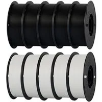KINGROON Filament 3D-Drucker Filament PLA 1,75mm 10kg Mixfarben, 1kg/Rolle, Blasenfrei, Hitzbeständig 3D-Druckmaterialien