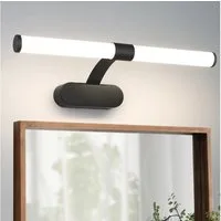 Nettlife LED Spiegelleuchte Spiegellampe Schwarz 4000K, LED fest integriert, Neutralweiß, für Küche schrank Keller