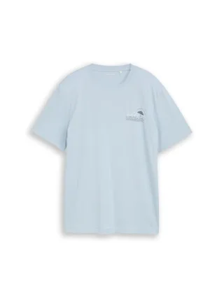 Tom Tailor - T-Shirt mit Print blau - Gr. - XXL