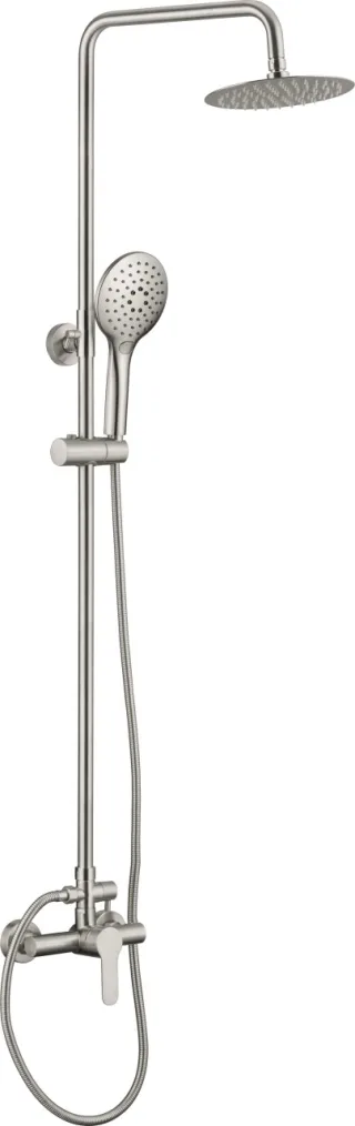 Neuesbad Serie 250 3-Funktionen Duschsäule mit Armatur, Edelstahl NB1DENLUF1RK1